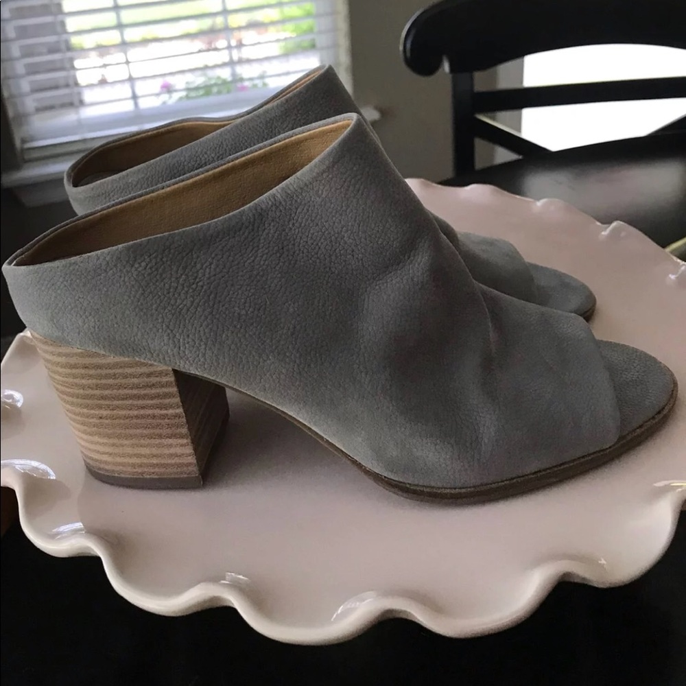 Lucky Brand Peep Toe Mules Heels
